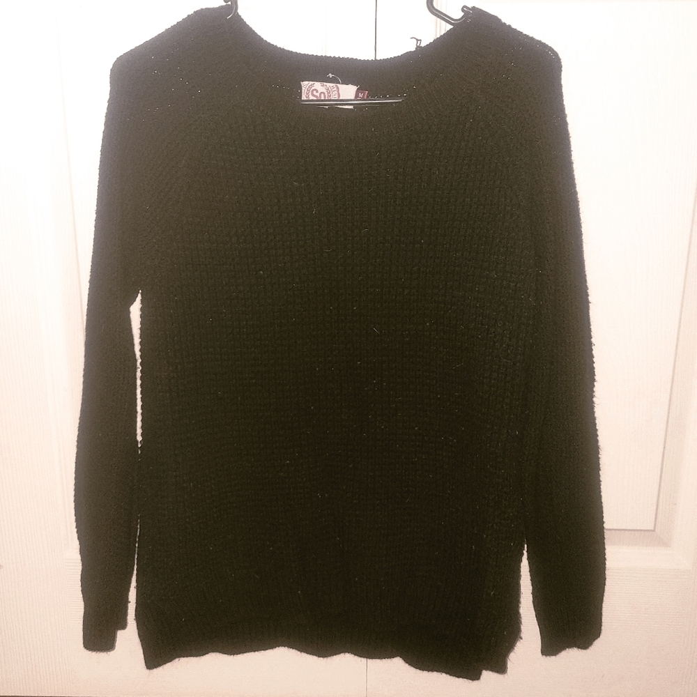 Women's Black Long Sleeve Sweater